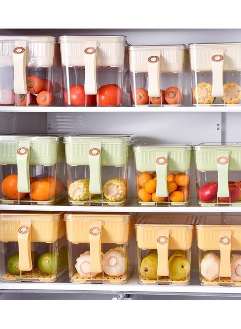 Pure Acrylic Refrigerator Drawer - Hygienic with Perfect Filter and Organization Barrier Yellow Ha  - Image 1