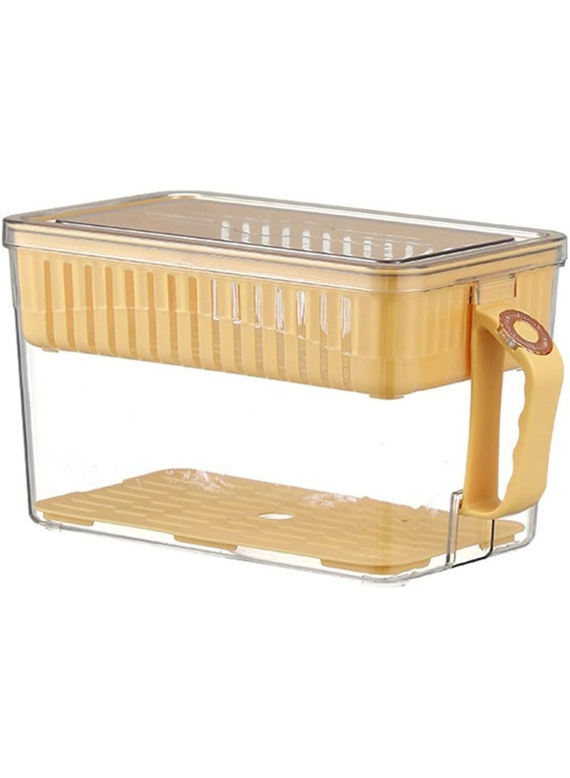 Pure Acrylic Refrigerator Drawer - Hygienic with Perfect Filter and Organization Barrier Yellow Ha  - Image 2
