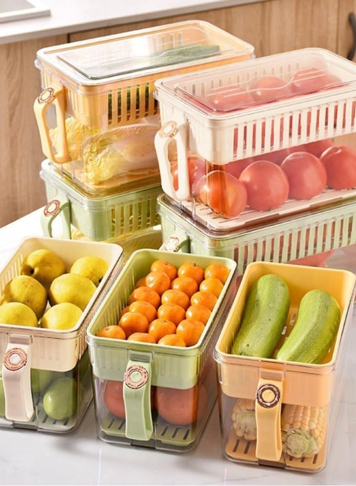 Pure Acrylic Refrigerator Drawer - Hygienic with Perfect Filter and Organization Barrier Yellow Ha  - Image 3