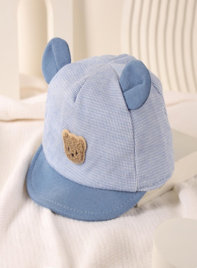 Kicks & Crawl Little Blue Bear Cap for Baby Boys and Girls - 6-12M - Image 4