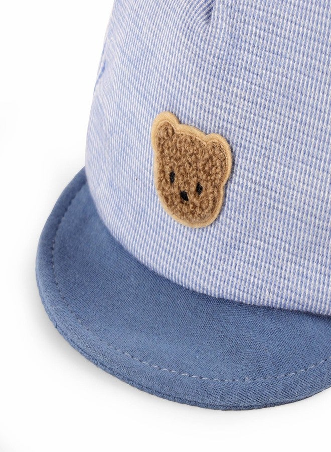 Kicks & Crawl Little Blue Bear Cap for Baby Boys and Girls - 6-12M - Image 3