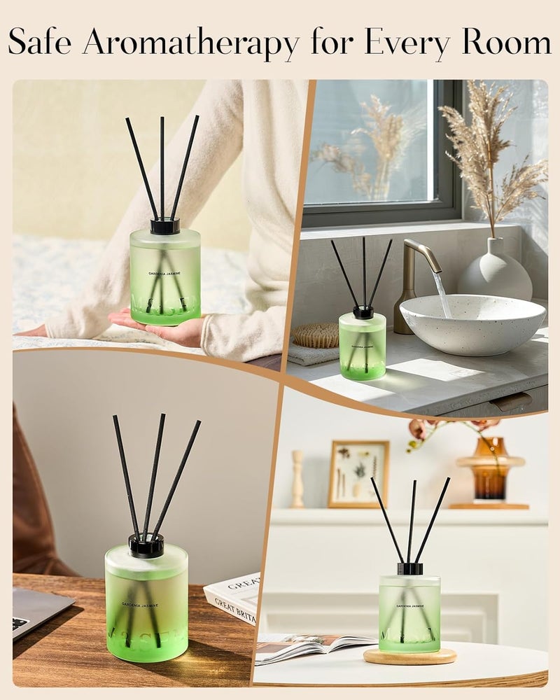 M&SENSE Linen Reed Diffuser Set - 16.9fl oz Large Room Scented Diffuser with Sticks, Long-Lasting Home Fragrance Gift for Bedroom, Bathroom & Office Décor - Image 4