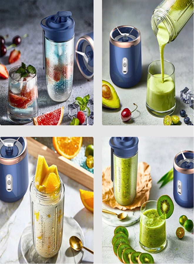 Aoresac Mini mixer 40W Juice blender mini portable quick blender cup personal size rechargeable USB Double cup Pink - Image 4