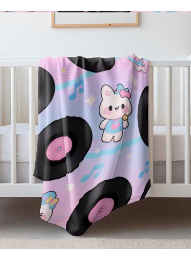 general Baby and children's cartoon flannel thin blanket (warm and comfortable, suitable for sleep, game use) 70cm*100cm - Image 1