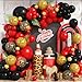 Vibzox Red and Black Cheetah Print Balloons Arch Kit Black Red Balloons Garland with 4D Foil Cheetah Balloon for Women Leopard Party Decor Baby Shower Bachelorette Girls Night Decorations - Image 2