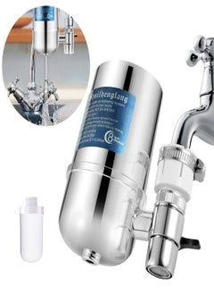 Excefore Faucet Water Filter 8 Layer Purification Ceramics Remove Heavy Metals Fluoride Suitable for Most Taps Reduce Chlorine Speedy Flow Double Outlet Faucet Filtration to Improve Hard Wate  - Image 1