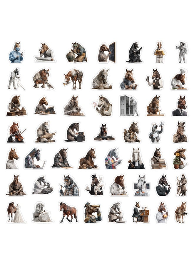 50Pcs Horse Stickers Waterproof Vinyl Decals for Water Bottles Laptop Luggage Cup Computer Mobile Phone Skateboard - Image 5
