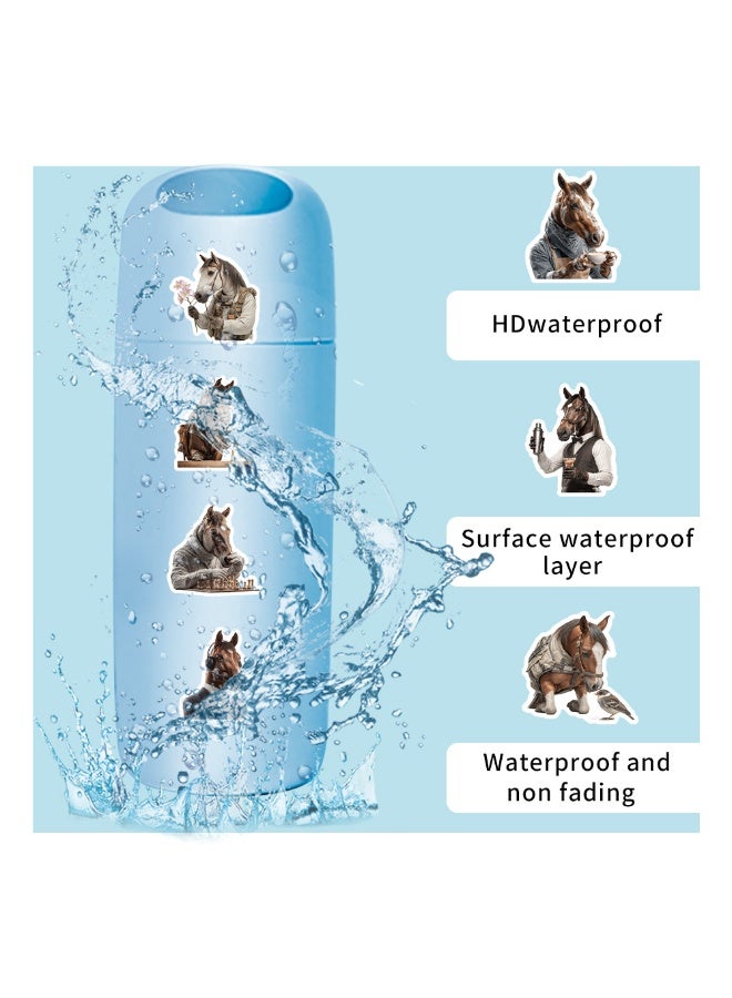 50Pcs Horse Stickers Waterproof Vinyl Decals for Water Bottles Laptop Luggage Cup Computer Mobile Phone Skateboard - Image 2