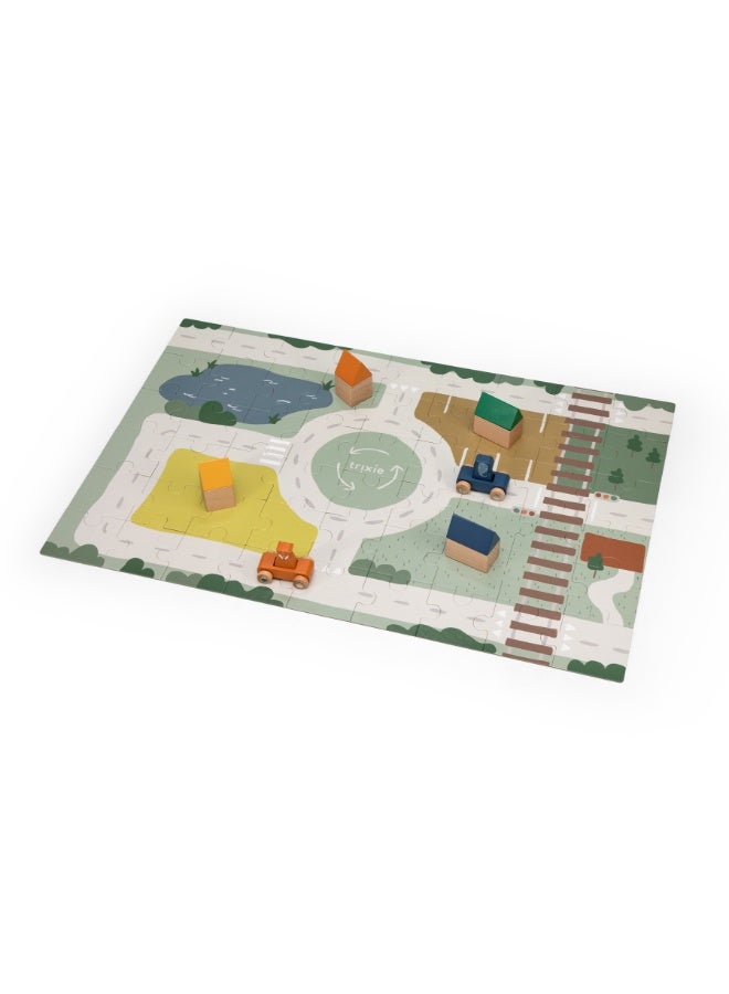 Trixie Wooden Road Puzzle With Accessories - 2+ Years - Image 2