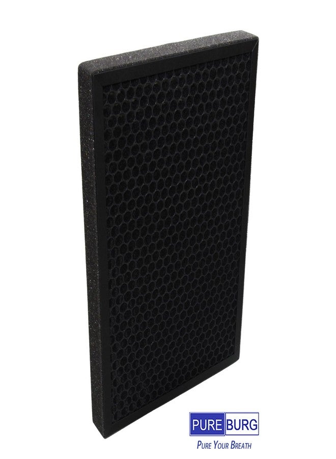 PUREBURG فلتر بديل من بيوربيرغ متوافق مع جهاز تنقية الهواء نيوباد KJ-460، عبوة من قطعتين، فلتر H13 HEPA كربون نشط، ترشيح ثنائي المراحل ثلاثي المراحل - Image 4