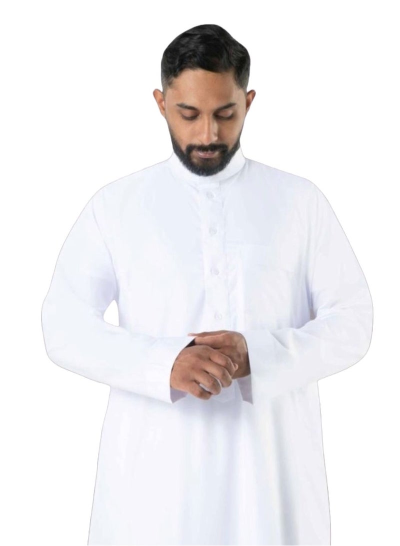 Saudi Thobe White Color  - Image 2