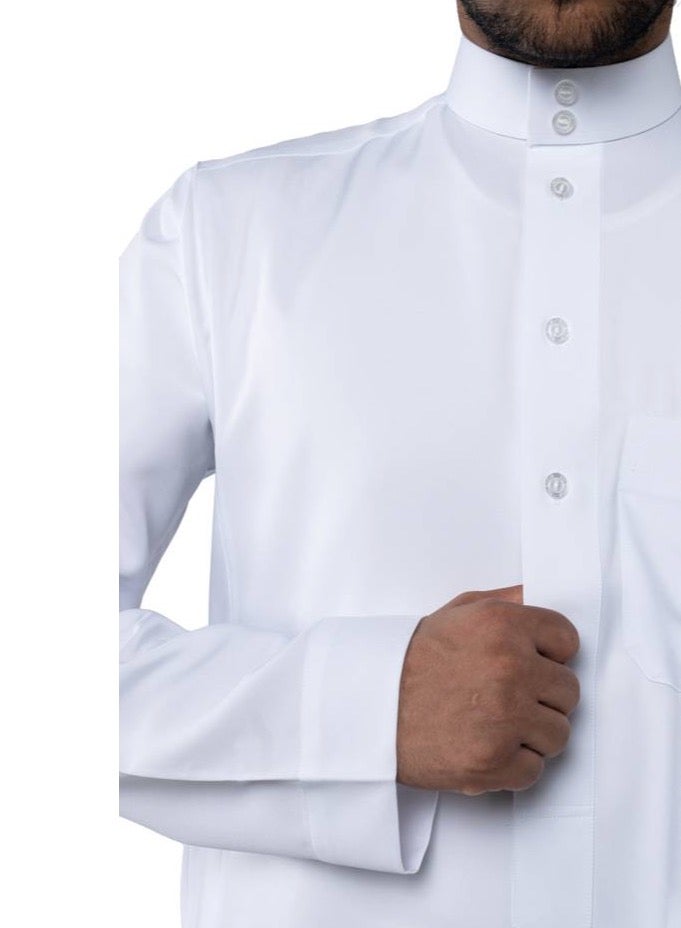 Saudi Thobe White Color  - Image 3