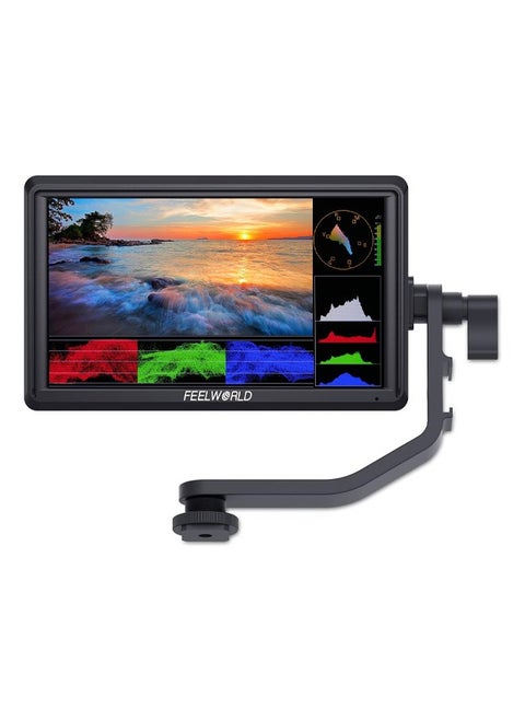 FEELWORLD FW568 V3 6 inch DSLR Camera Field Monitor with Waveform LUTs Video Peaking Focus Assist 1920x1080 IPS with 4K HDMI 8.4V DC Input Output