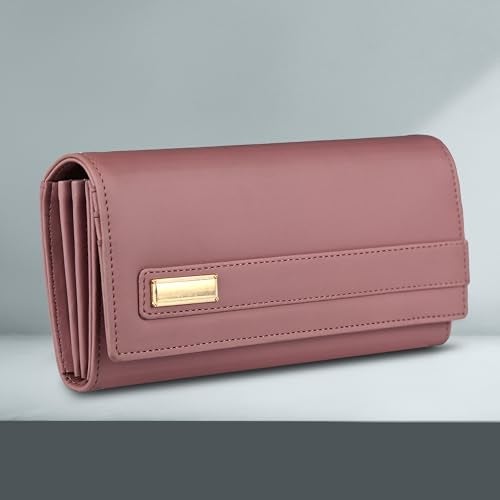 ALSU Women's Hand Wallet Purse Clutch | Phone Pocket | Coin Compartment | Credit Card Slots| Zipper Pocket| Office use| Casual use| Faux Leather (Peach) - Image 4