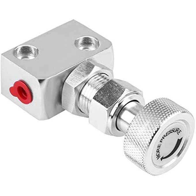 rayihni Car Brake Proportioning Valve Motorsport Brake Shut Off Valve Pressure Regulator Brake Proportioning Valve Universal Motorsport Brake Shut Off Valve Pressure RegulatorSilver - Image 4