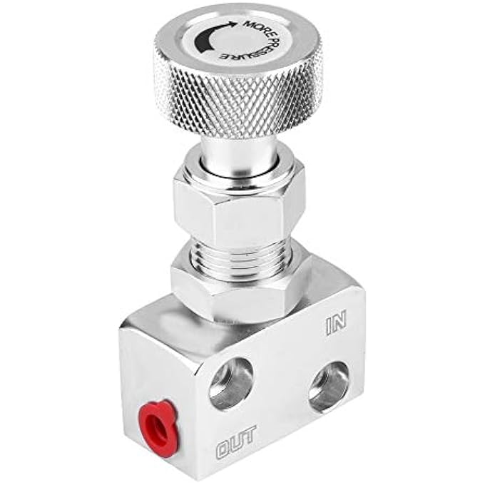 rayihni Car Brake Proportioning Valve Motorsport Brake Shut Off Valve Pressure Regulator Brake Proportioning Valve Universal Motorsport Brake Shut Off Valve Pressure RegulatorSilver - Image 1