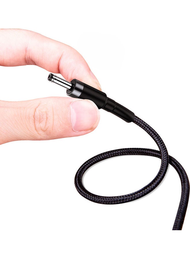 بيسوس كابل شحن من سلسلة كافولي من USB إلى تيار مستمر 3.5 مم، سلك مضفر متعدد الجدائل 2A بطول 1 متر - أسود / رمادي - Image 3