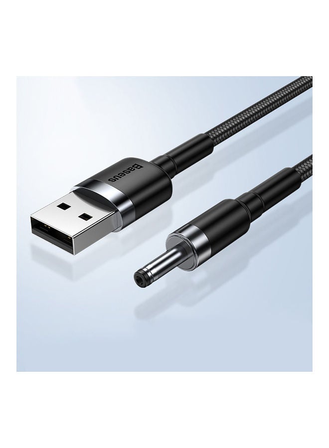 بيسوس كابل شحن من سلسلة كافولي من USB إلى تيار مستمر 3.5 مم، سلك مضفر متعدد الجدائل 2A بطول 1 متر - أسود / رمادي - Image 5