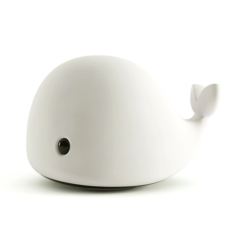 Touch Sensor Night Light USB-Rechargeable 800mAh White Silicone Whale Lamp - Tap to Switch 7 Colors for Kids Bedrooms Nurseries Travel - Image 1