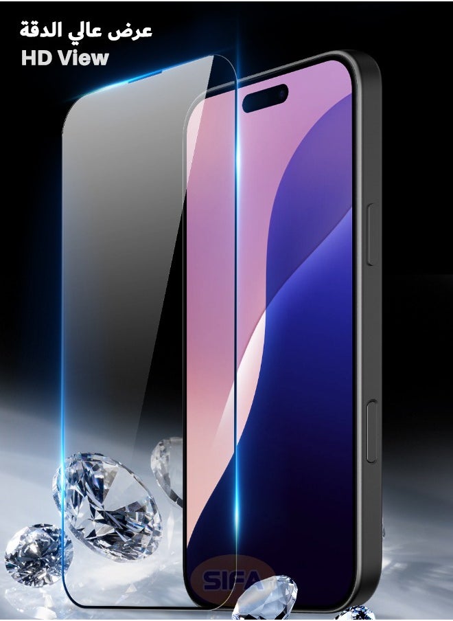 Glass 2 Pack iPhone 16 Pro Max Screen Protector, [9H Hardness][Touch Sensitive][Anti-Fingerprint][Anti-Scratch][Bubble-Free], HD Full Cover Tempered Glass Screen Protector for iPhone 16 Pro Max 6.9 inch  - Image 4