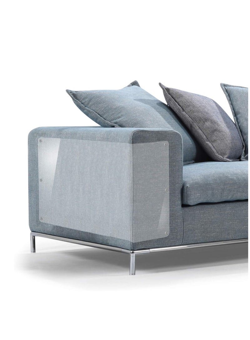 ECVV Furniture Scratch Guards, 8Pcs X-Large Flexible Vinyl Cat Couch Protector Guards With Pins For Protecting Your Upholstered Furniture, Cat Scratch Deterrent Pad, 18' L X 12' W - Image 2