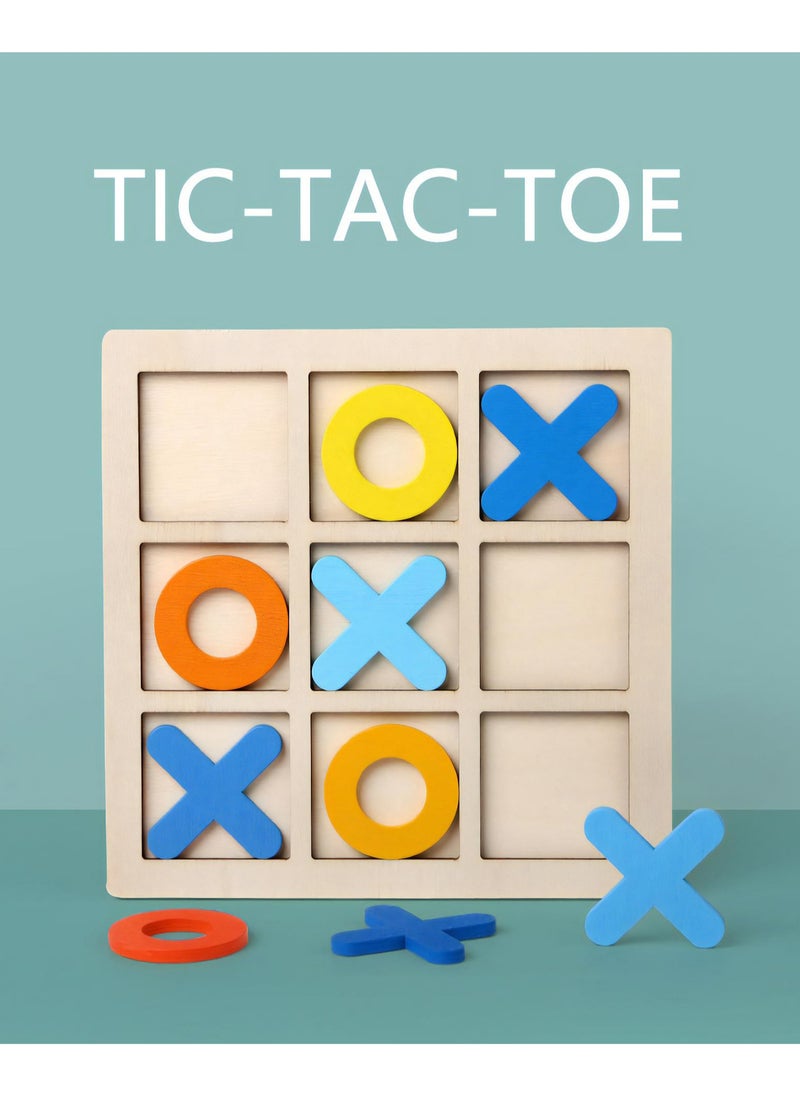 LKTOCAFT - 3 PCS Tic Tac Toe Board Game, Party Favors for Kids Birthday Return Gifts, Classical Wooden OX Family Board Game, Children's Game, - Image 1