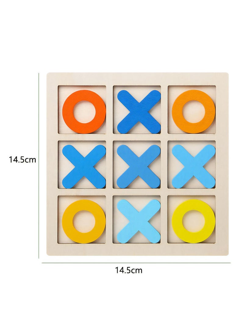 LKTOCAFT - 3 PCS Tic Tac Toe Board Game, Party Favors for Kids Birthday Return Gifts, Classical Wooden OX Family Board Game, Children's Game, - Image 1