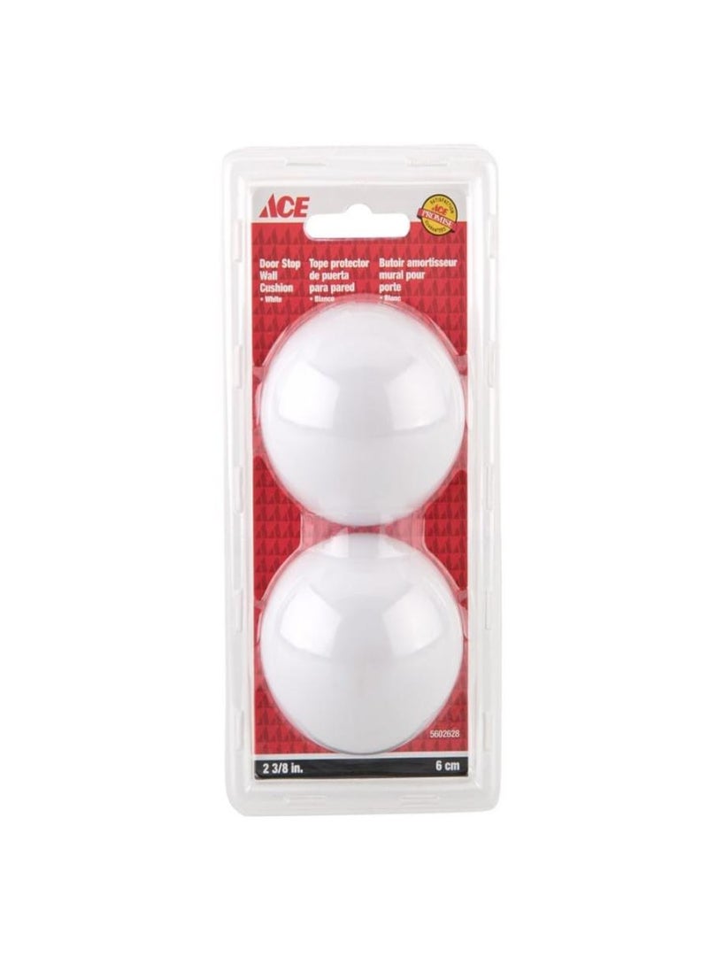 ACE ACE Door Stop Wall Cushion 6cm White Pack Of 2 