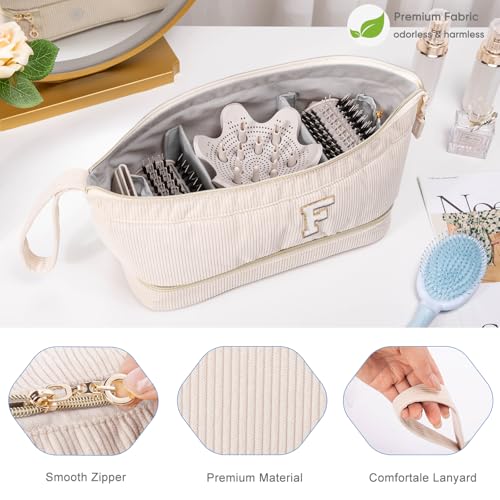ELCUPA Initial Personalized Hair Dryer Case,Double-Layer Hair Tools Travel Carrying Case for Shark FlexStyle/SmoothStyle with Hair Dryer Bag - Hair Air Wrap Dryer Case Flat Curling Iron Travel Organizer - Image 5