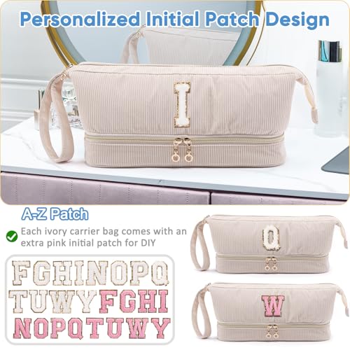 ELCUPA Initial Personalized Hair Dryer Case,Double-Layer Hair Tools Travel Carrying Case for Shark FlexStyle/SmoothStyle with Hair Dryer Bag - Hair Air Wrap Dryer Case Flat Curling Iron Travel Organizer - Image 3