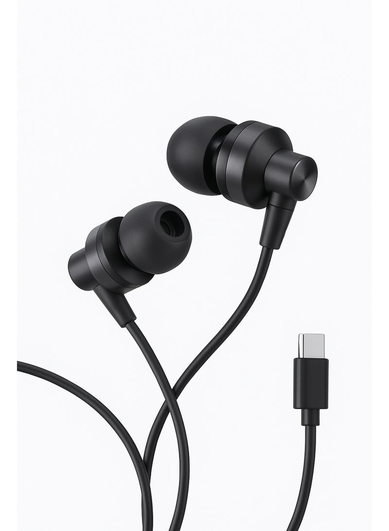 TD-LTE Type-C In-Ear Earphones with Stereo Music & Powerful Bass (TD-H017)  - Image 1