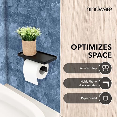 Hindware Self-adhesive Series Toilet Paper Holder for Bathroom with Mobile Stand - Image 4