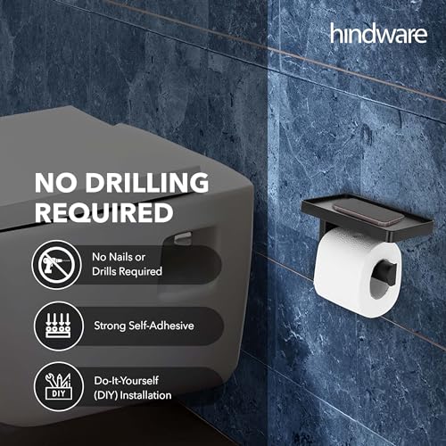 Hindware Self-adhesive Series Toilet Paper Holder for Bathroom with Mobile Stand - Image 5