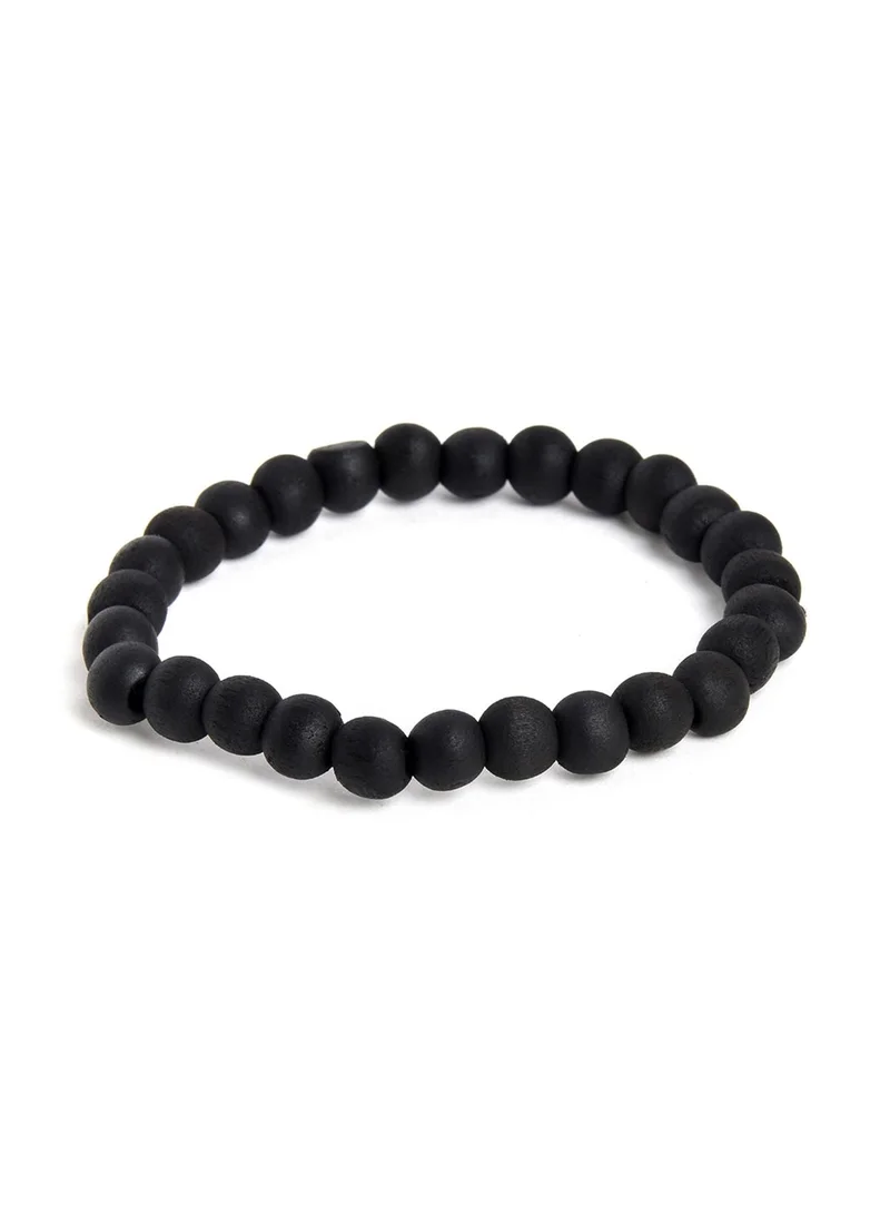 SOHI Men 4 Black & Brown Leather Charm Artificial Bracelet Jewellery