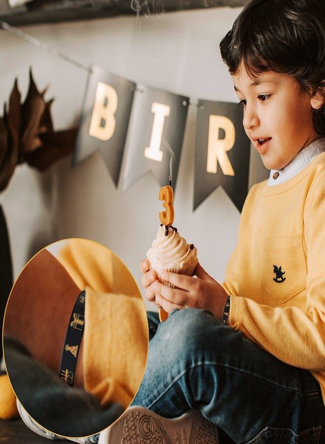 Junkin 30 Pieces Birthday Party Rubber Bracelets Silicone Stretch Wristbands Letters Patterns Printed Party Supplies Inspirational Quote Silicone Bracelets for Men and Women (Birthday Style) - Image 5