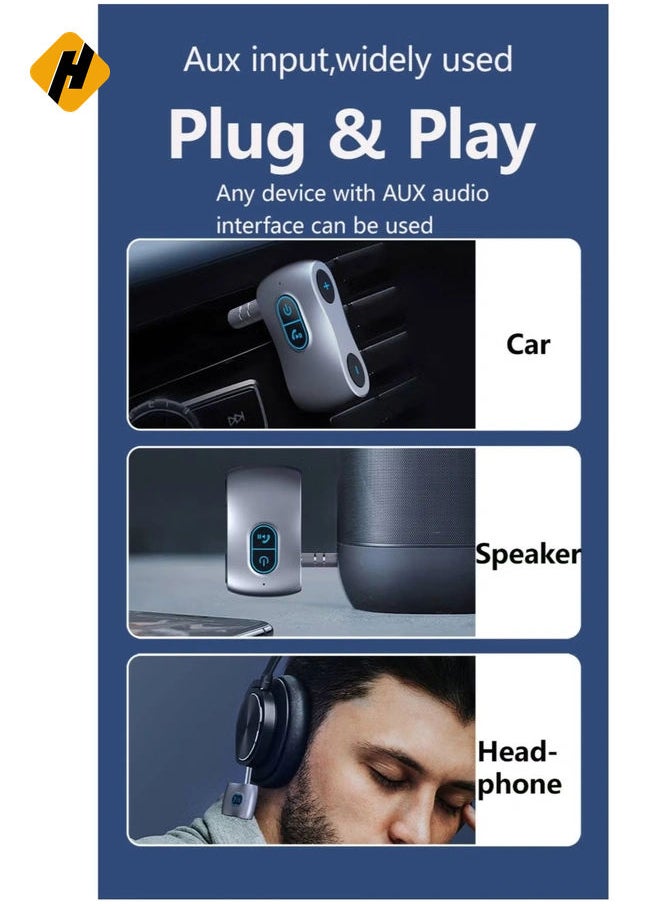 HuHa Aux blue-tooth Adapter Car portable hands-free blue-tooth 5.0 audio Transmitter Receivers  - Image 3