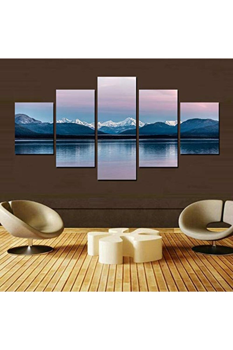 Artbrush Tower Glacier Bay National Park Wall Art, Canvas Print Alaska Mountain Pictures, Office Decor Landscape Nature Scenery Posters with Frames Ready to Hang(60''Wx32''H) - Image 3