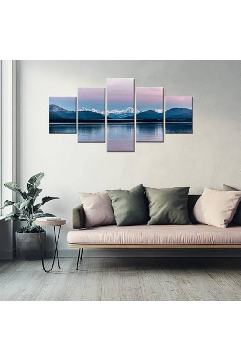 Artbrush Tower Glacier Bay National Park Wall Art, Canvas Print Alaska Mountain Pictures, Office Decor Landscape Nature Scenery Posters with Frames Ready to Hang(60''Wx32''H) - Image 2
