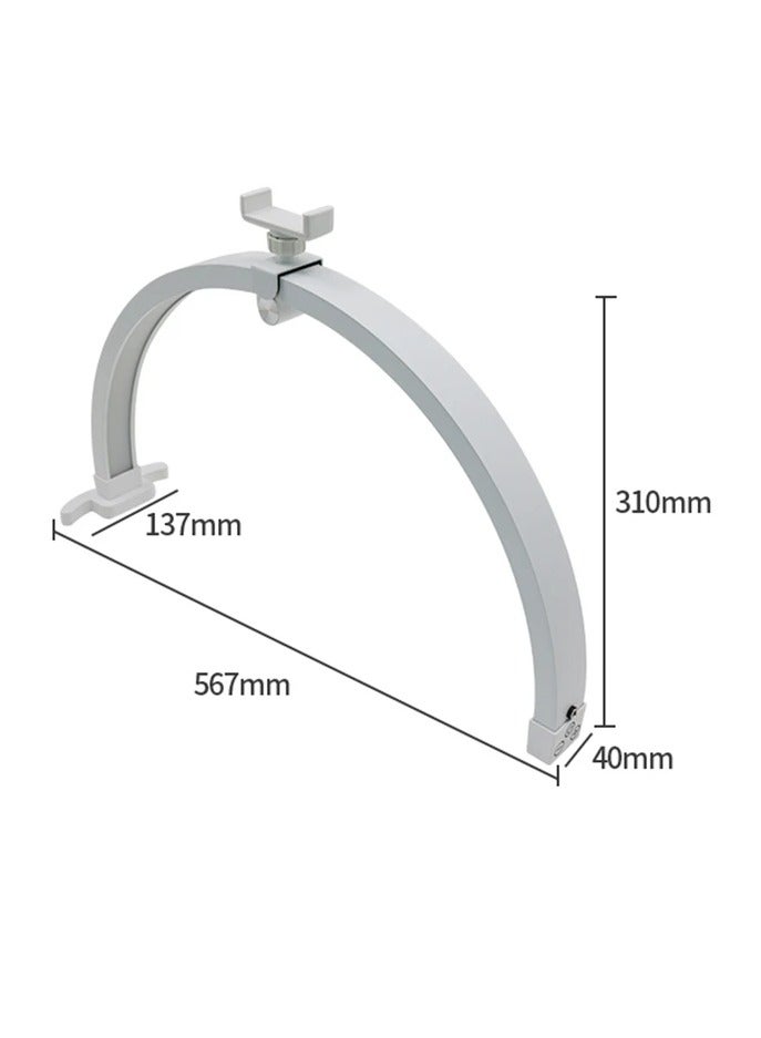 HD-M12X Half Moon Led Light 20W Touch Panel Control Foldable ABS Aluminum Alloy 3200-5600K Desk Lamp for Tattoo Nails Beauty Salon Makeup (White) - Image 1