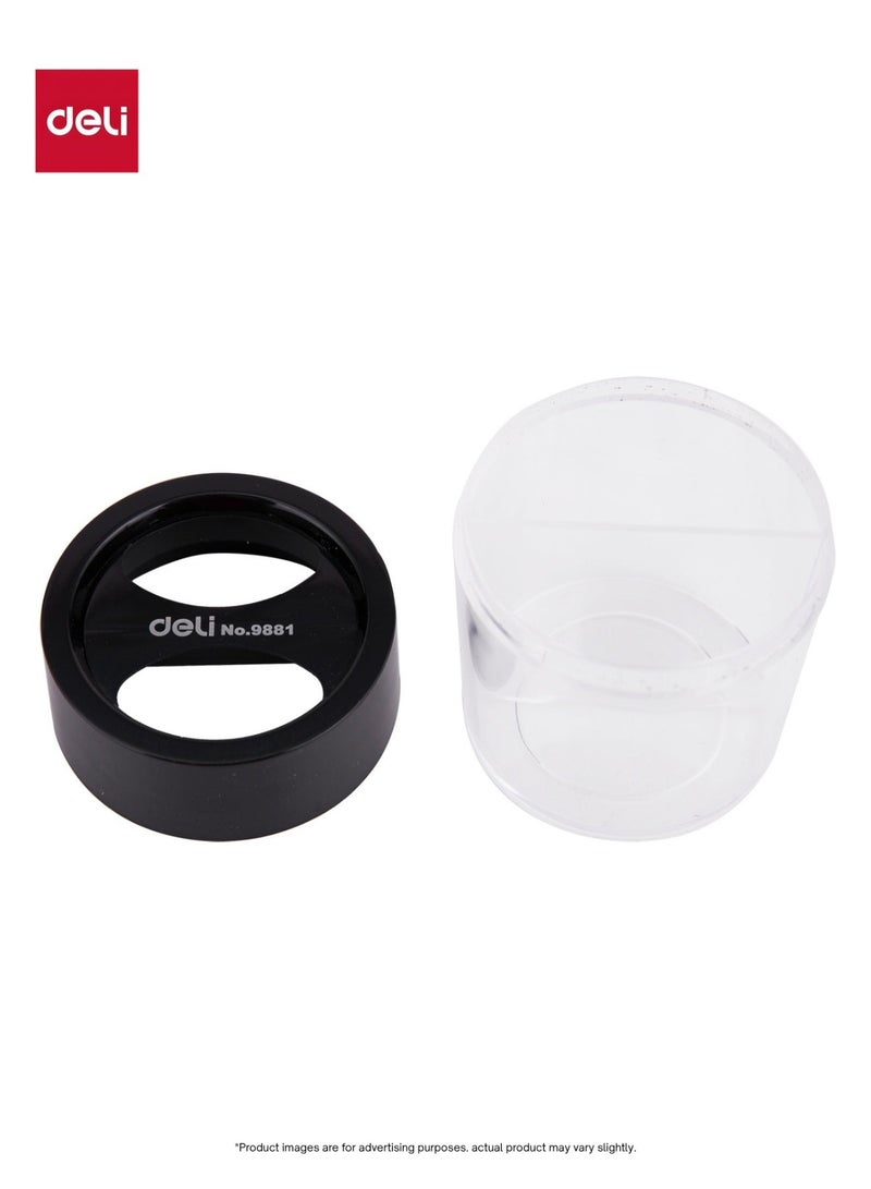 Deli Clip Dispenser Magnetic Paper Clip Holder Deli 9881 Transparent Office Desk Organizer - Image 4