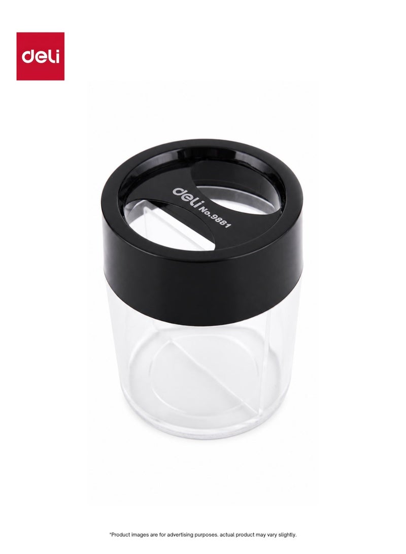 Deli Clip Dispenser Magnetic Paper Clip Holder Deli 9881 Transparent Office Desk Organizer - Image 3