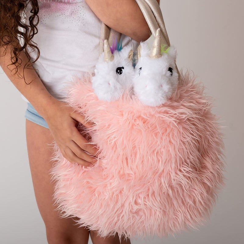 Perfectto Design Unicorn Toy for Girls Age 3, 4, 5. 4 PCS Set - Mommy Baby Stuffed Animal, Bag and a Doll Blanket. Unicorn Gift for 3-6 Year Old Girl Birthday or Christmas. (White Rainbow) - Image 4