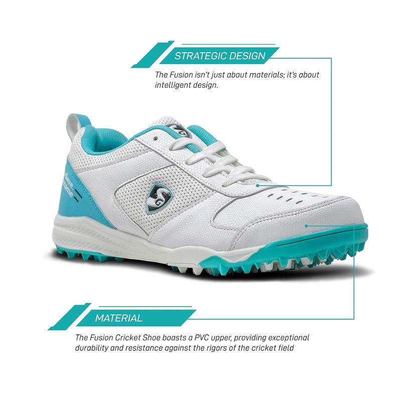 SG Men's Shoes Fusion Teal/White No 7 Enhanced Comfort and Performance for The Perfect Game, 7 UK - Image 2