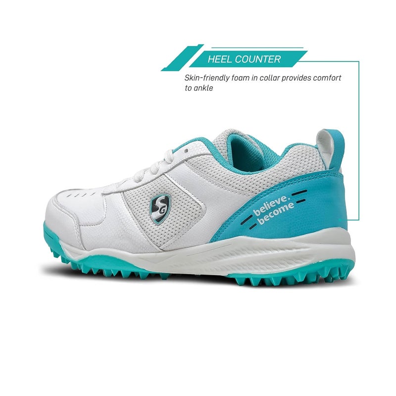 SG Men's Shoes Fusion Teal/White No 7 Enhanced Comfort and Performance for The Perfect Game, 7 UK - Image 4