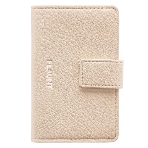 FLAUNT MagSafe Phone WalletCard Holder Luxe Faux Leather Compatible with MagSafe Phone Case or Cover Easily Snap On and Off Holds Up To 4 Cards ID and Cash Nude - Image 1