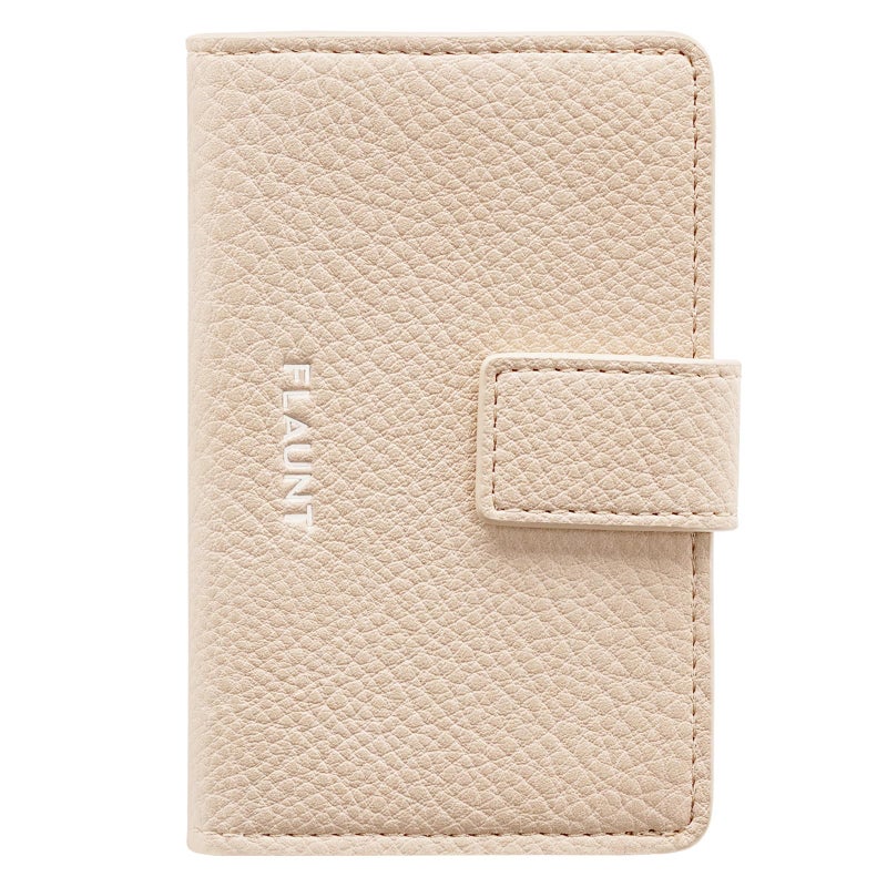 FLAUNT MagSafe Phone WalletCard Holder Luxe Faux Leather Compatible with MagSafe Phone Case or Cover Easily Snap On and Off Holds Up To 4 Cards ID and Cash Nude - Image 2
