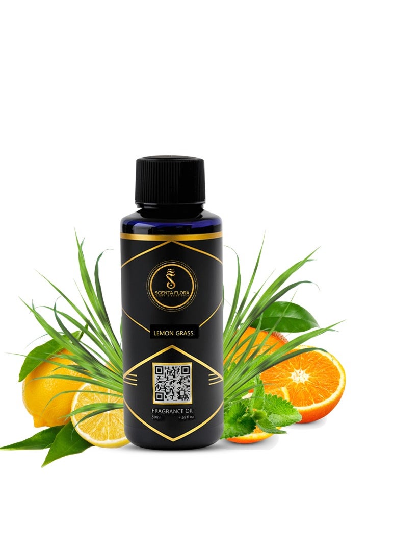 Scenta Flora SCENTA FLORA Lemongrass Fragrance Oil Aromatherapy | Refreshing Lemon & Mint Aroma | Perfect for Home, Office & Bathrooms | Long-Lasting Uplifting Scent (50 ml)  - Image 4