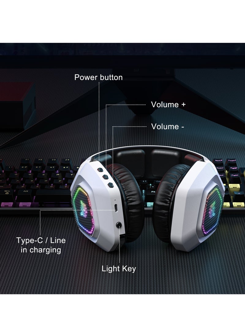 أونيكوما - سماعة ألعاب B100 2.4G/بلوتوث/سماعة رأس سلكية لأجهزة الكمبيوتر/PS4/PS5/اكس وان/السلسلة X/نينتندو سويتش/موبايل - Image 1