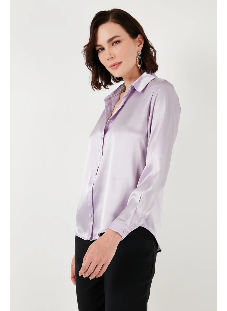 Lela Regular Fit Satin Classic Shirt Women's Shirt 66939642S4