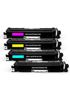 The Line The Line 126A CE310A CE311A CE312A CE313A Compatible Toner Set for HP Laserjet Pro M175 M175nw M175a M176n M177fw CP1025 CP1025nw M275 M275nw Printer (Black Blue Yellow Magenta )  - Image 1